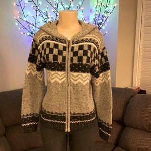 Just Desi9n Grey/White Full Zip Hoodie